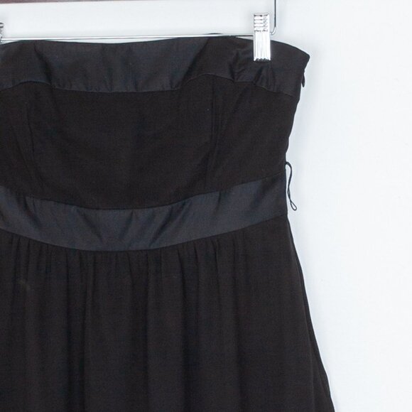 White House Black Market 100% Silk Strapless Bubble Dress Size 2 - Picture 2 of 8